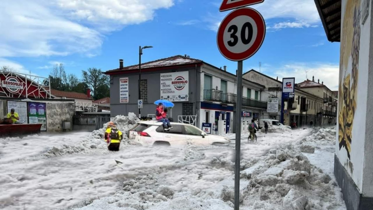 Breshëri i pabesueshëm në Torino vesh me akull qytetin në fund të majit!