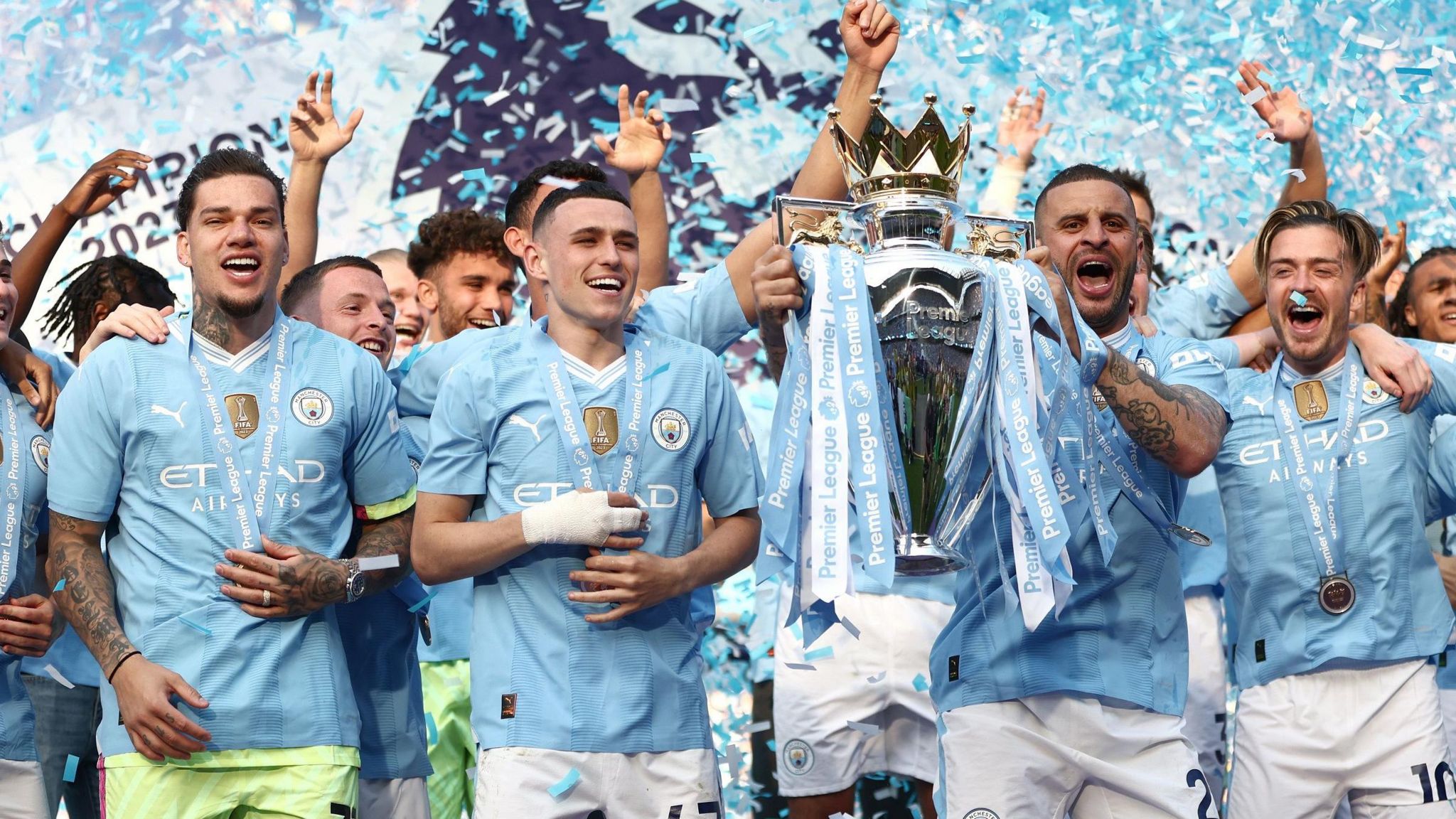 Man City në historinë e Premier League, 4 tituj radhazi për të parën herë!