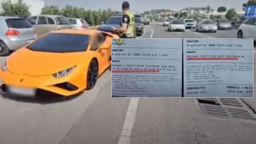 Reperi i njohur, gara shpejtësie me ‘Lamborghini’ në rrugët e Tiranës, kapet nga policia