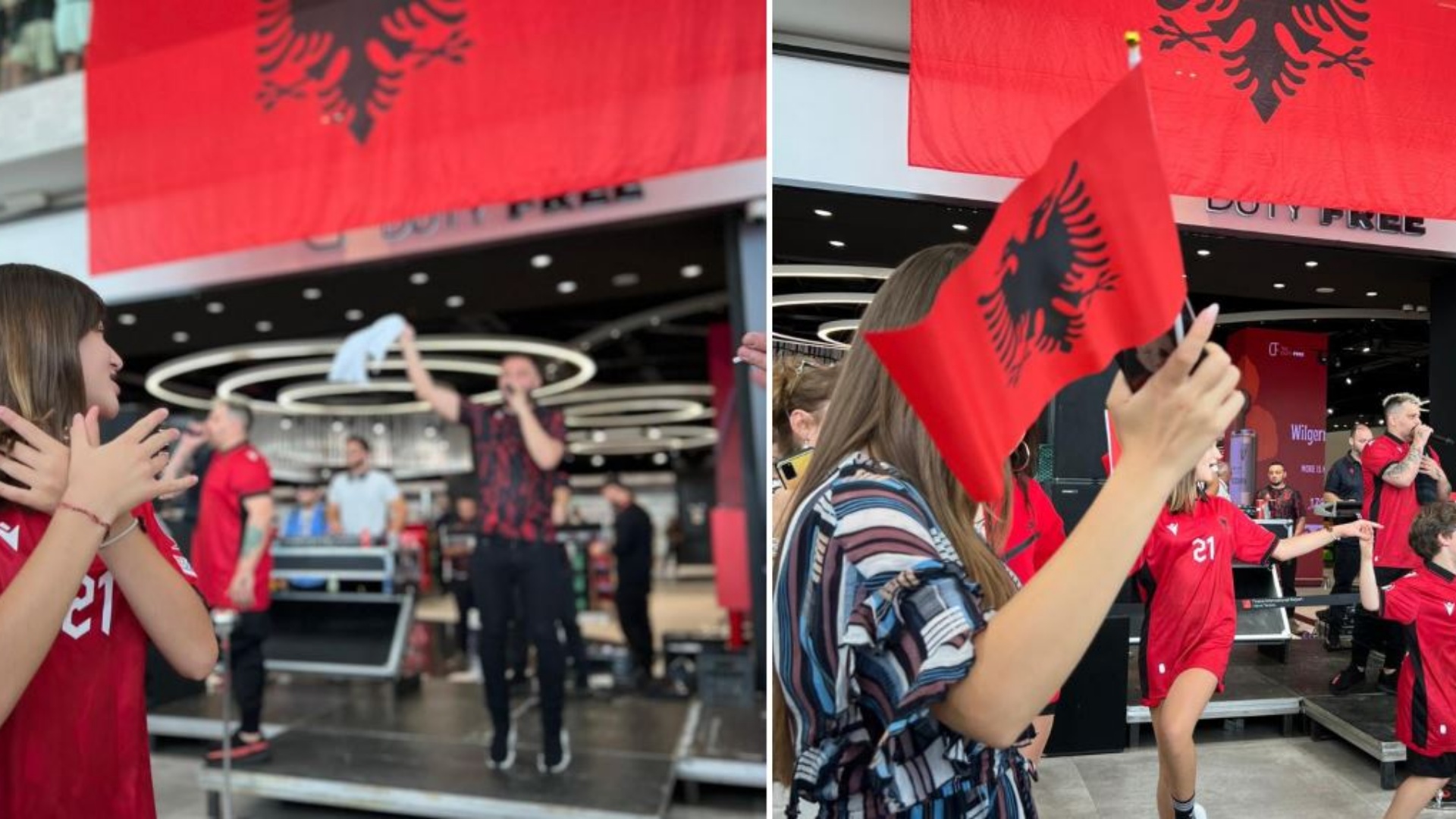 Ja si përcillen tifozët kuq e zi në Aeroportin e Tiranës! (FOTO)