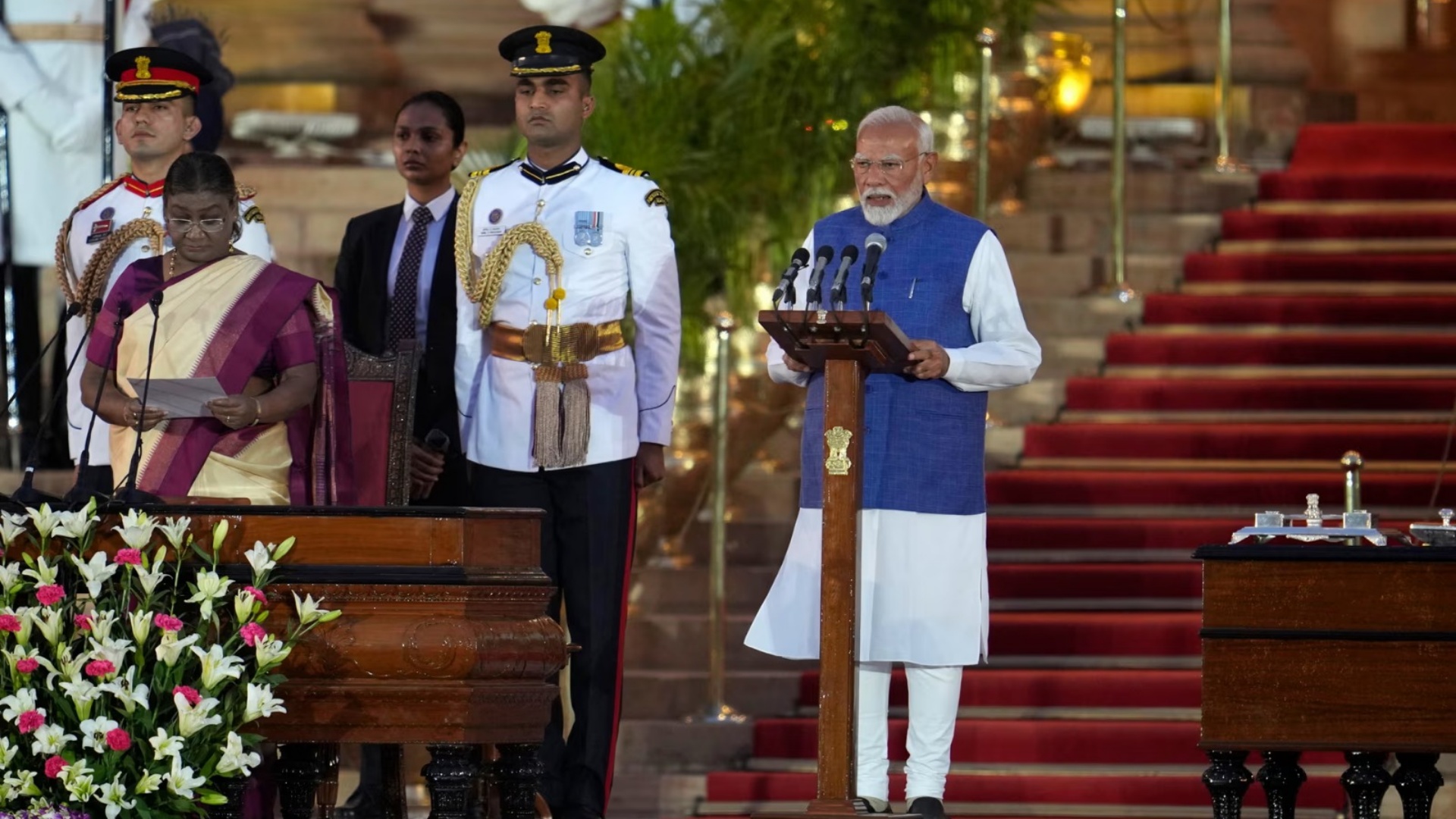 Narendra Modi betohet si kryeministër i Indisë për të tretën herë, liderët e opozitës bojkotojnë ceremoninë!