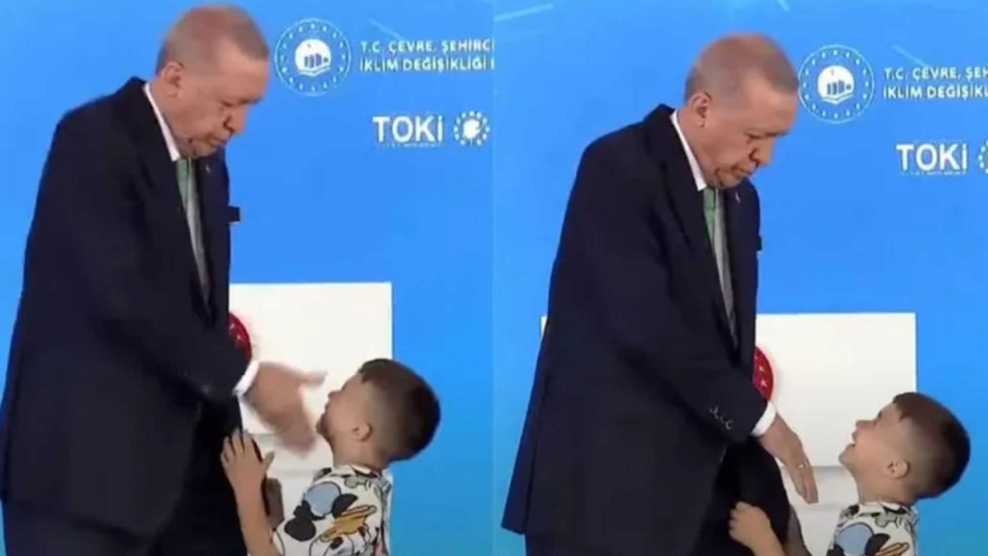 Erdogan godet me shuplakë fëmijën që nuk i puthi dorën, videoja bëhet virale në rrjet!