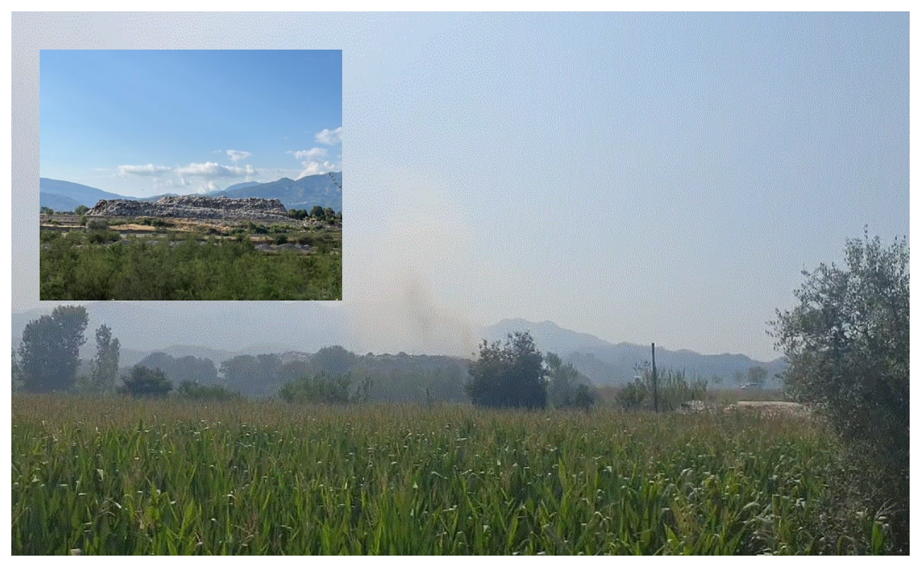 Zjarr në landfillin pranë inceneratorit të Elbasanit!